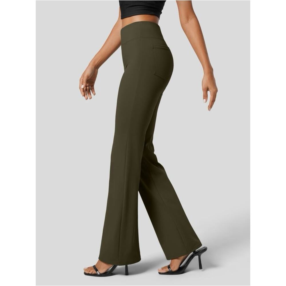Halara Flex™ High Waisted Back Side Pocket Slight Flare Work Pants size S - Picture 2 of 11